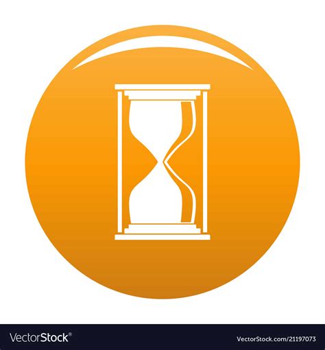 Hourglass Icon Orange Royalty Free Vector Image