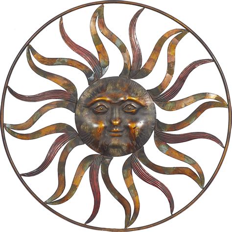 Deco 79 Metal Sunburst Indoor Outdoor Wall Decor With