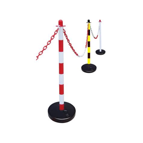 JSP HDE100 005 400 Red White Retractable Barrier Chain Support Post