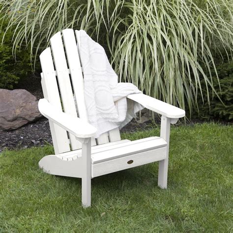 Highwood Classic Westport White Plastic Frame Stationary Adirondack