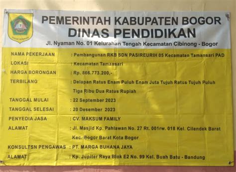 Pelaksana Bungkam Dikonfirmasi Penyedia Jasa Proyek Rkb Sdn O5