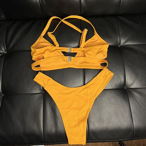 Dark Yellow Orange Bikini From Cupshe Never Worn Depop