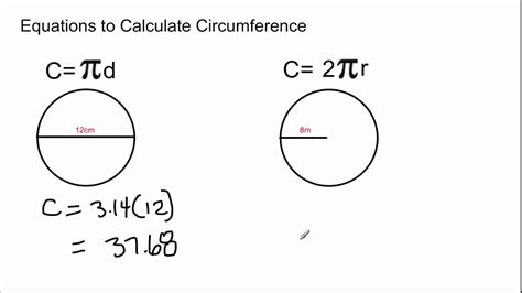 Lesson 53 Calculating Circumference Youtube