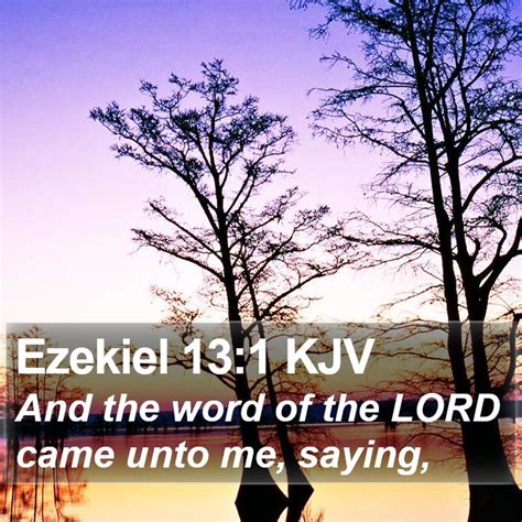 Ezekiel 13:1 KJV Bible Verse Images