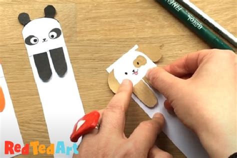 Dog Bookmark - Cute Bookmark Ideas - Red Ted Art - Kids Crafts