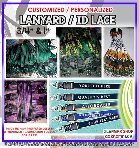 ID LACE LANYARD CUSTOMIZED PERSONALIZED PRINT DIRECT MAKER Lazada PH