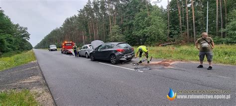 Zderzenie trzech pojazdów na DW 454 Dobrzeń Wielki Kup Sprawca