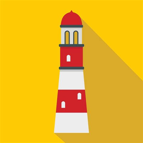 Lighthouse icon, flat style 15096970 Vector Art at Vecteezy