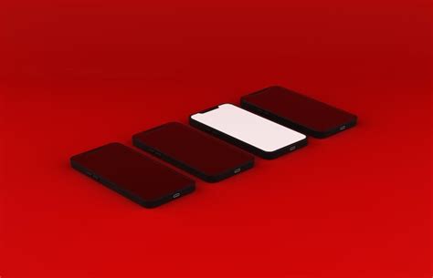 Premium Photo Mobile Phone Template Mockup Different Concept 3d Illustration