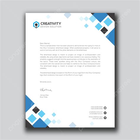 Blue Letterhead Design Template Download On Pngtree