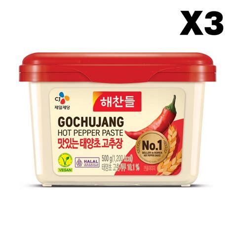 Bundle Of 3 CJ Haechandle Korean Hot Bean Paste Gochujang 500g Korean Shopee Singapore