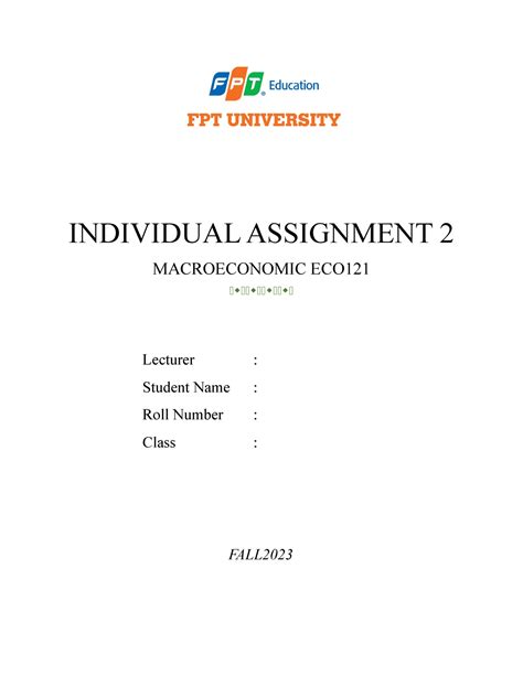 IA2 ECO121 Individual Assignment INDIVIDUAL ASSIGNMENT 2