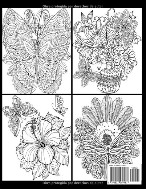 Dibujos Para Colorear De Flores Y Mariposas