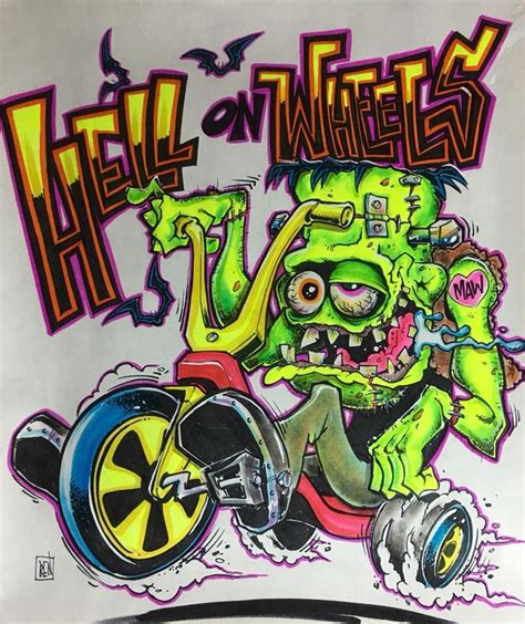 Kustom Kulture Art Von Dutch Car Artwork Rat Fink Arts Ed Frankenstein Vintage Signs Rats