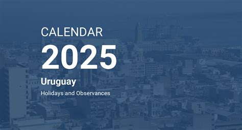 Year 2025 Calendar – Uruguay