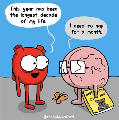 The Awkward Yeti Nick Seluk No Instagram Nite Nite Heart And Brain