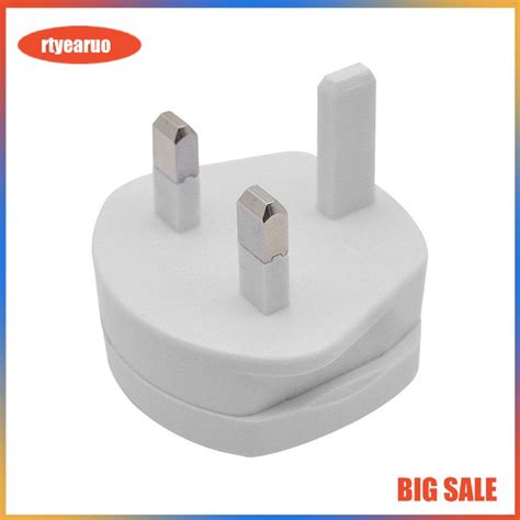 US EU To UK 2 Pin To 3 Pin 1A Fuse Adaptor Plug For Shaver Conversion