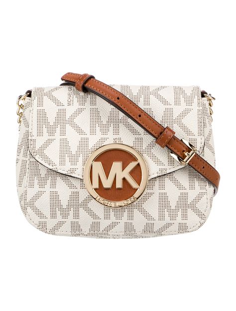 Michael Michael Kors Leather Trimmed Coated Canvas Cross Body Bag