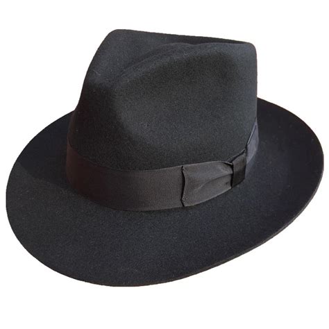 Classic Mens Wool Felt Fedora Hat In Colors