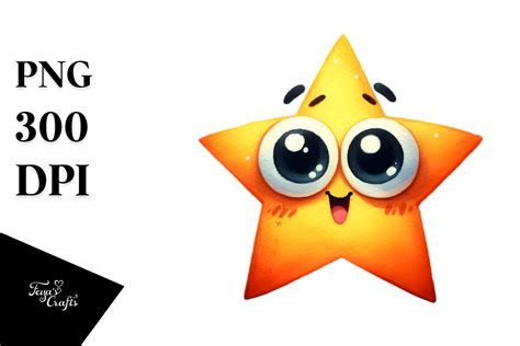 Expressive Funny Star PNG Graphic by Anastasia Feya · Creative Fabrica