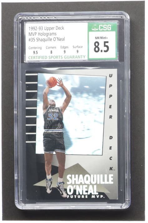 Shaquille O Neal Upper Deck Mvp Holograms Rc Csg