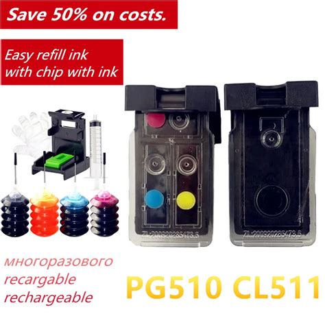 PG510 CL511 리필 잉크 카트리지 PG 510 CL 511 캐논 Pixma IP2700 MP240 MP250 MP260 ...