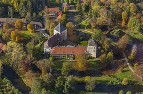 Rheda Wiedenbrück aus der Vogelperspektive Schloss Rheda mit dem