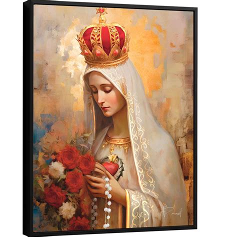 Quadro Nossa Senhora De Fátima Strati Darte Quadros Religiosos