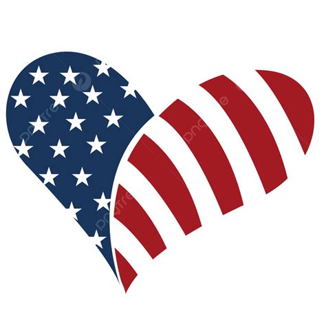 Usa Flags Shaped As Hearts