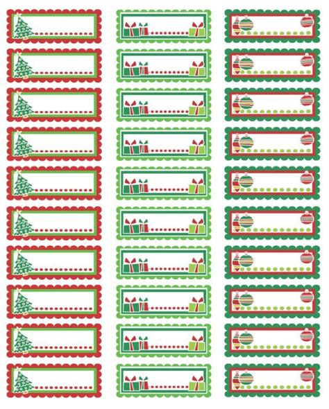 Free Printable Holiday Address Labels