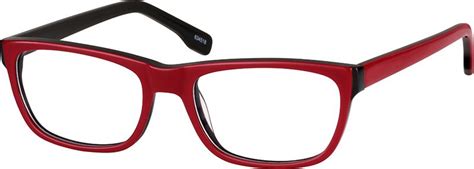 Zenni Womens Rectangle Prescription Eyeglasses Red Plastic Glasses Eyeglasses Eyeglasses