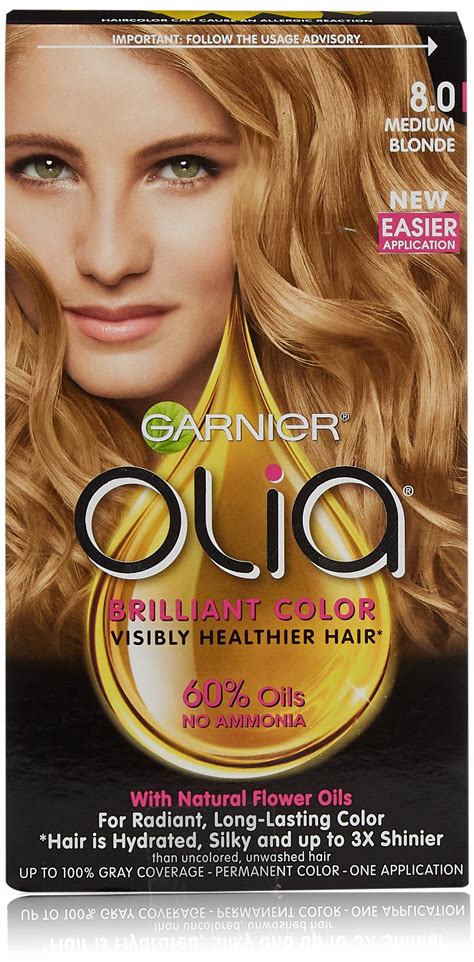 Garnier Olia Ammonia Free Permanent Hair Color 100 Percent Gray Coverage Packaging May Vary