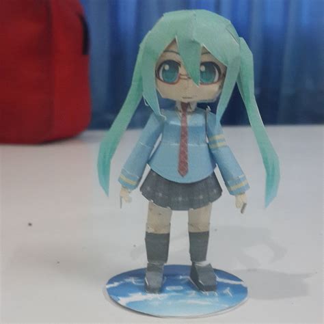 Hatsune Miku Chibi Doll Free Printable Papercraft Templates