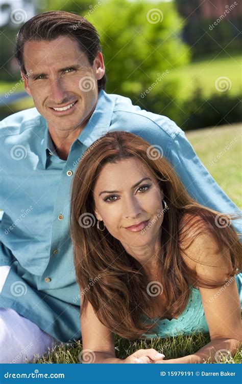 Happy Man And Woman Couple Outside Smiling Stock Image Image 15979191