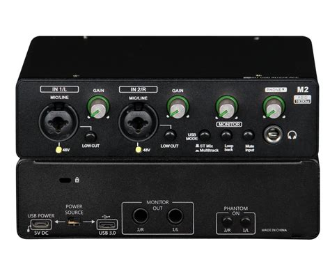 M2 Sound Card Audio Interface 192khz 24bit Professional Recording