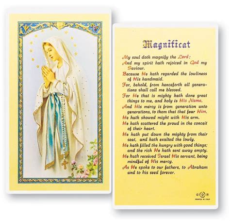 25 Cards Per Pack 80 Per Card Our Lady Of Lourdes Laminated Prayer Card