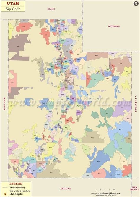 Utah Zip Code Map, Utah Postal Code | Maps Maker | Zip code map, Postal ...