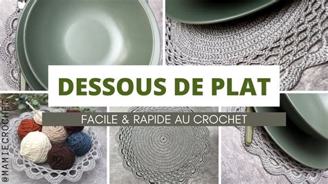 Comment Faire UN DESSOUS DE PLAT D ASSIETTE NAPPERON AU CROCHET Tuto