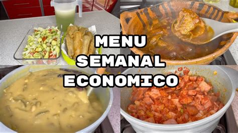 Men Semanal Con Pesos Economico Fabi Cea Youtube