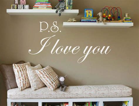 Ps I Love You Wall Sticker Love Wall Stickers I Love You Etsy