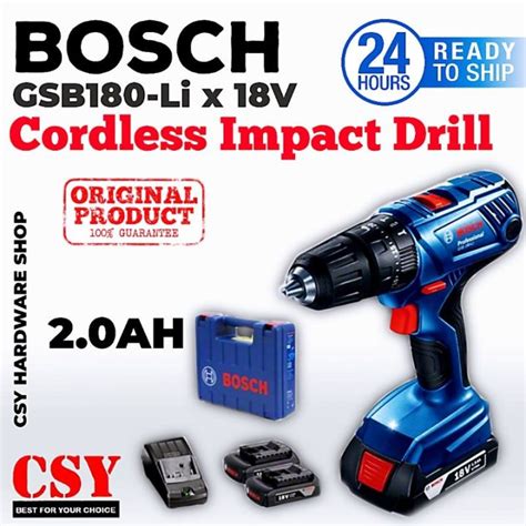 Bosch Gsb Li Cordless Impact Drill Ah V Lazada