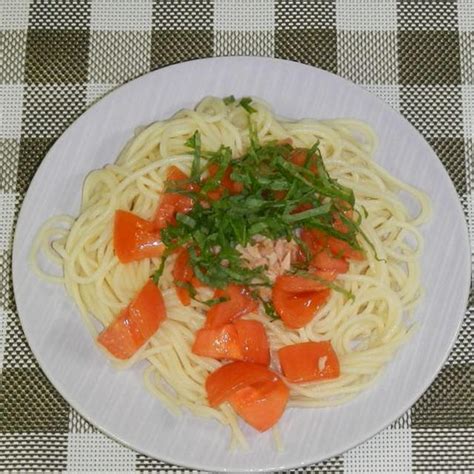 フレッシュトマトとツナの冷製パスタ By ごんさん レシピブログ 料理ブログのレシピ満載！