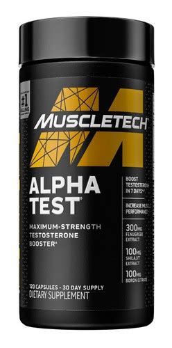 Muscletech Alpha Test 120 Capsulas Precursor De Testo Envío gratis