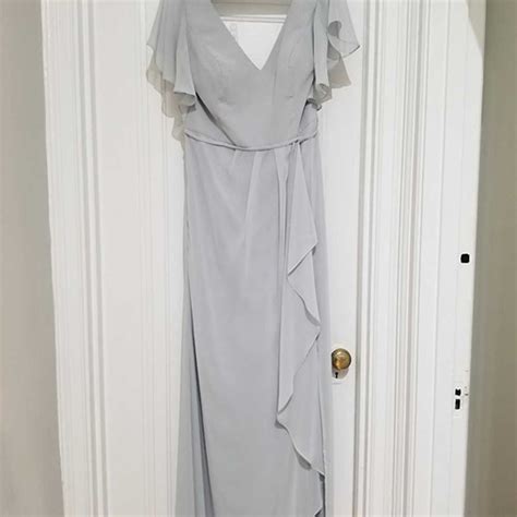 Flutter Sleeve Davids Bridal Bridesmaid Dress Colo… Gem