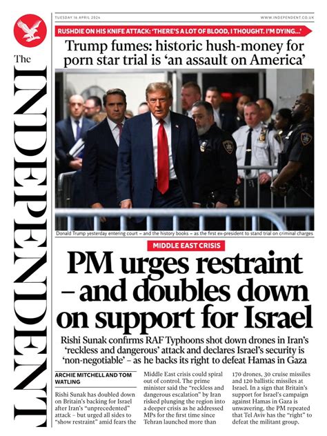 Independent Front Page Th Of April Tomorrow S Papers Today