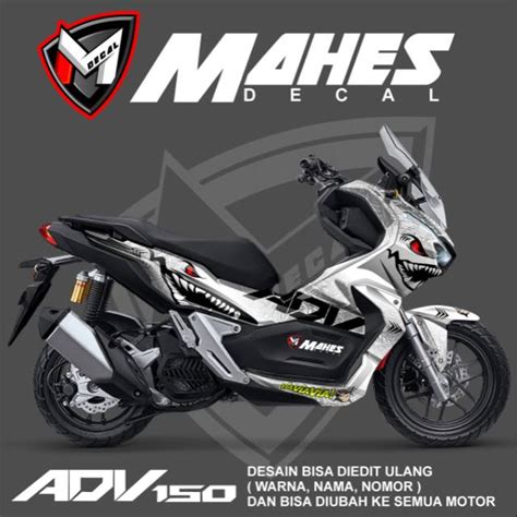 Decal Stiker Honda Adv 150 Striping Fullbody Custom Desain Shark Hiu