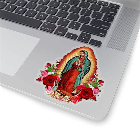 Adhesive Sticker Featuring Iconic Image Of Our Lady Of Guadalupe The