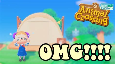 My First Campsite Villager Is Amazing Acnh Youtube