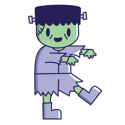 Diseño Png Y Svg De Un Disfraz Del Monstruo De Frankenstein Para Camisetas