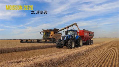 New Holland Cr Macdon Fd M X Moisson Youtube